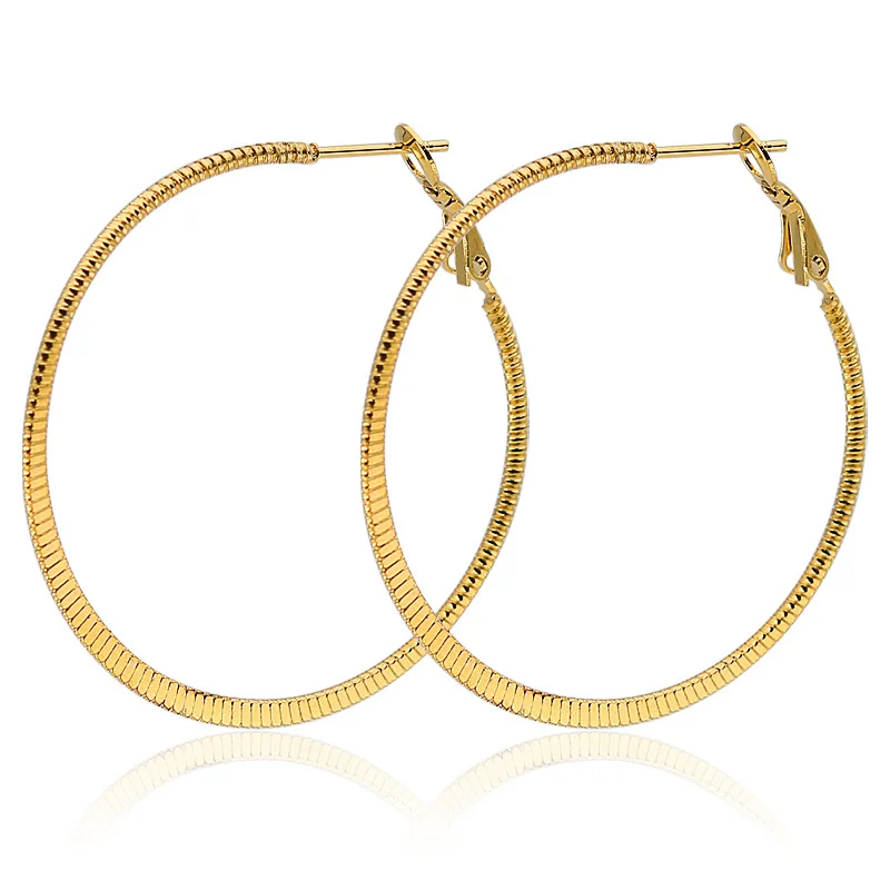 

Dropshipping Trend Pop Exaggerated Big Earrings Titanium Steel Round Earrings Stainless Steel Fashion Big Earrings Earrings