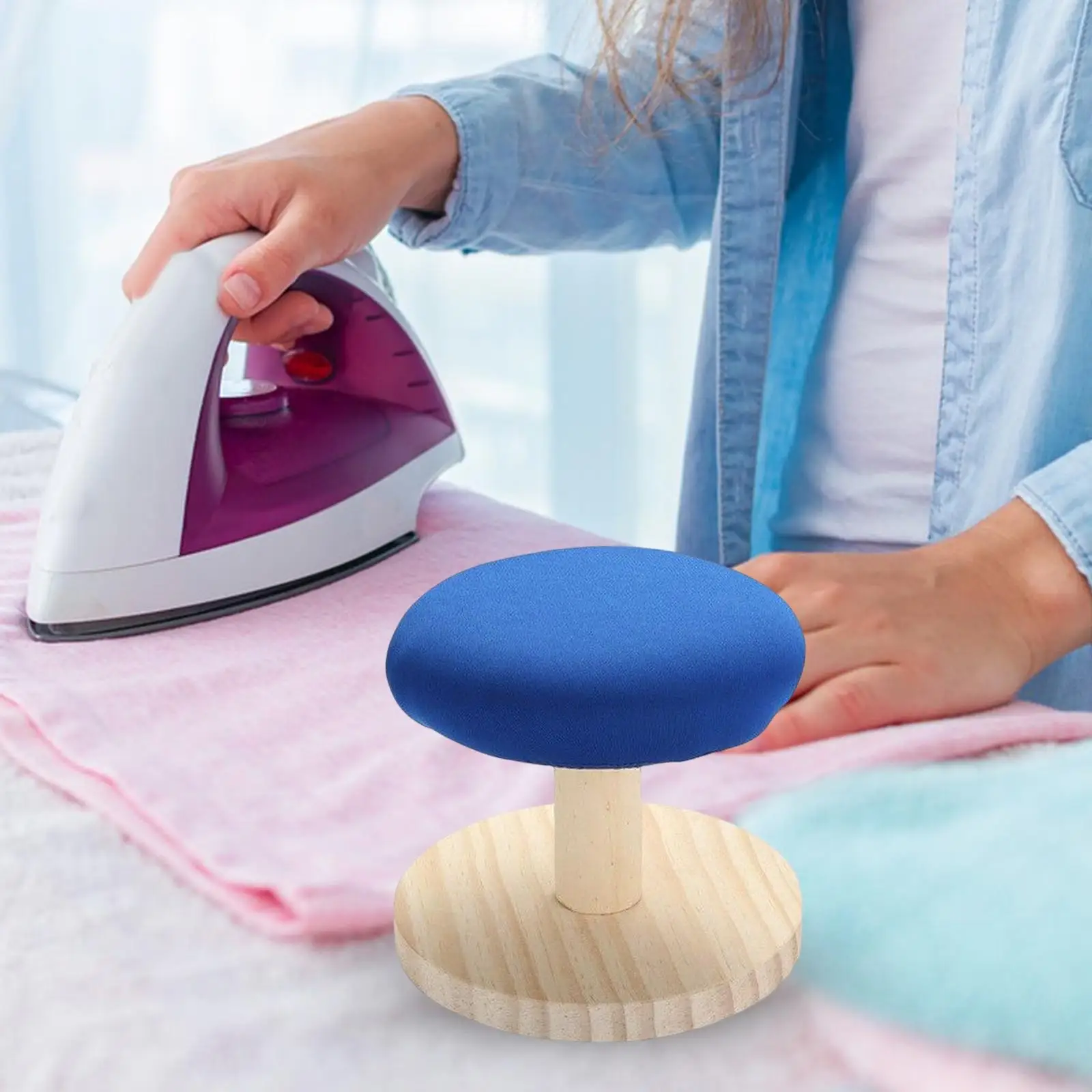 

Mini Tabletop Ironing Board Ironing Pad Bracket Portable Small Table Thickened for Household Rooms Craft Collars