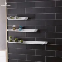 2020 Customize bathroom Decorated Solid Surface Display Wall Mounted Storage Shelf