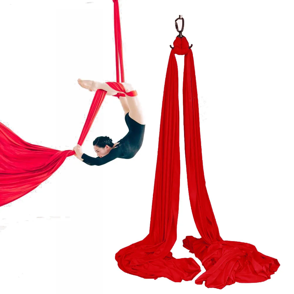 

Wellsem 10 Meter Yoga Silks Set Aerial Equipment for Acrobatic Flying Dance Hammock Swings Trapeze Inversion Therapy Fitness