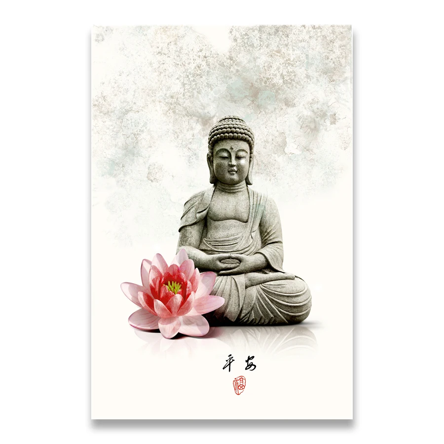 Живопись на холсте АлиПэнт Цветы Будда