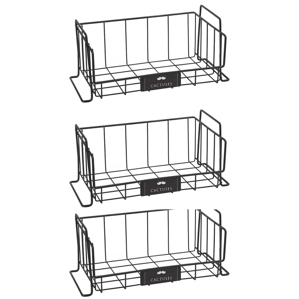 

Nordic Style Household Iron Storage Rack Desktop Flower Rack Stackable Bookshelf Kitchen Snack Sundries Storage Basket