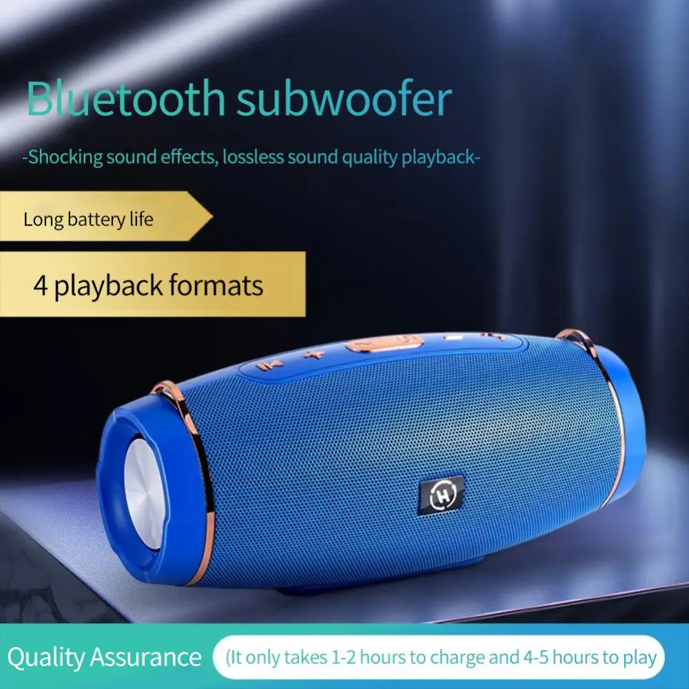 

Bass Loudspeaker Long Endurance Bluetooth Speaker Waterproof Wireless Speaker Portable Fm Radio Stereo Hand Free 1500mah