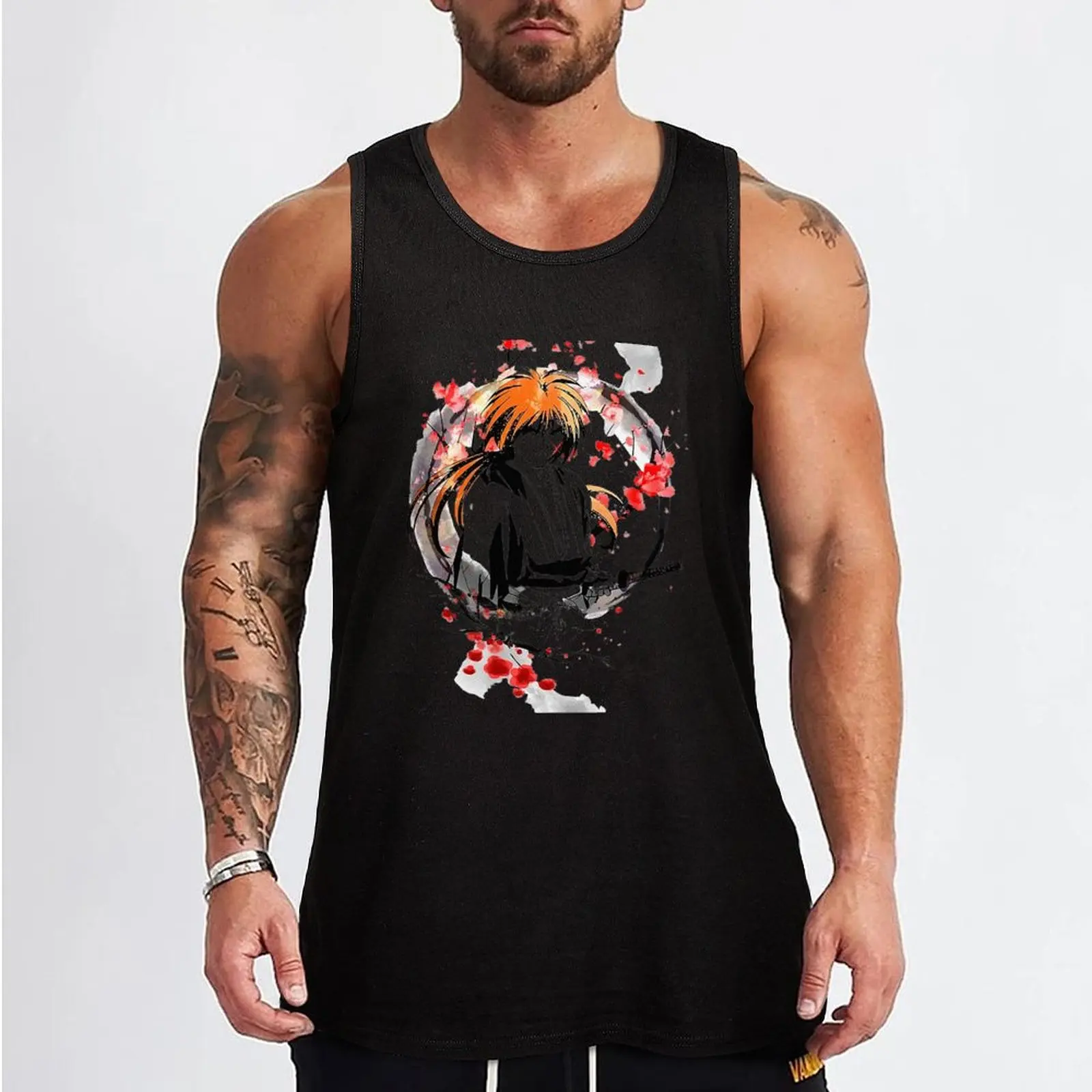 Battousai Kenshin Pendekar Pedang Tank Top летняя футболка 2025 года мужская с аниме
