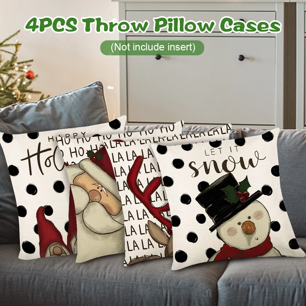 

4 шт., декоративный чехол для подушки на молнии