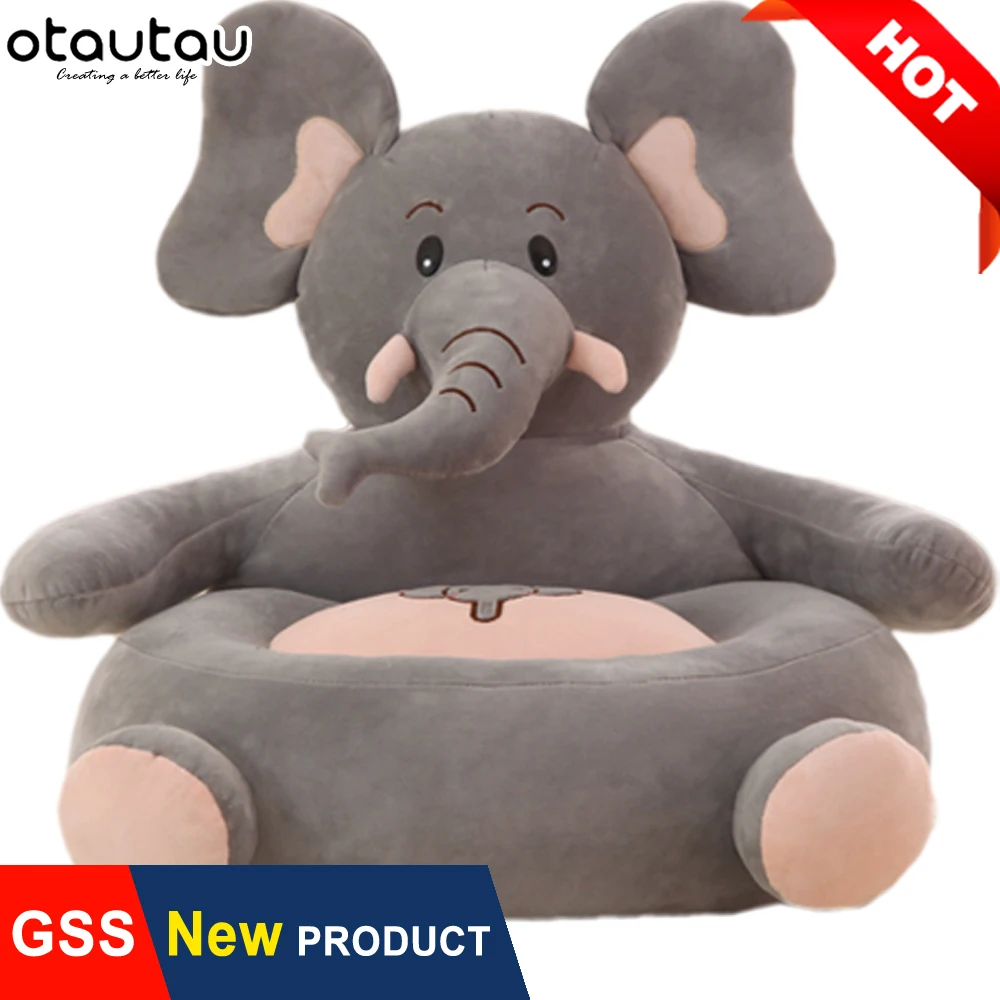 Children Cute Cartoon Couch Velvet Plush Baby Pouf Ottoman Child Floor Seat Gaming Furniture Etsf001c