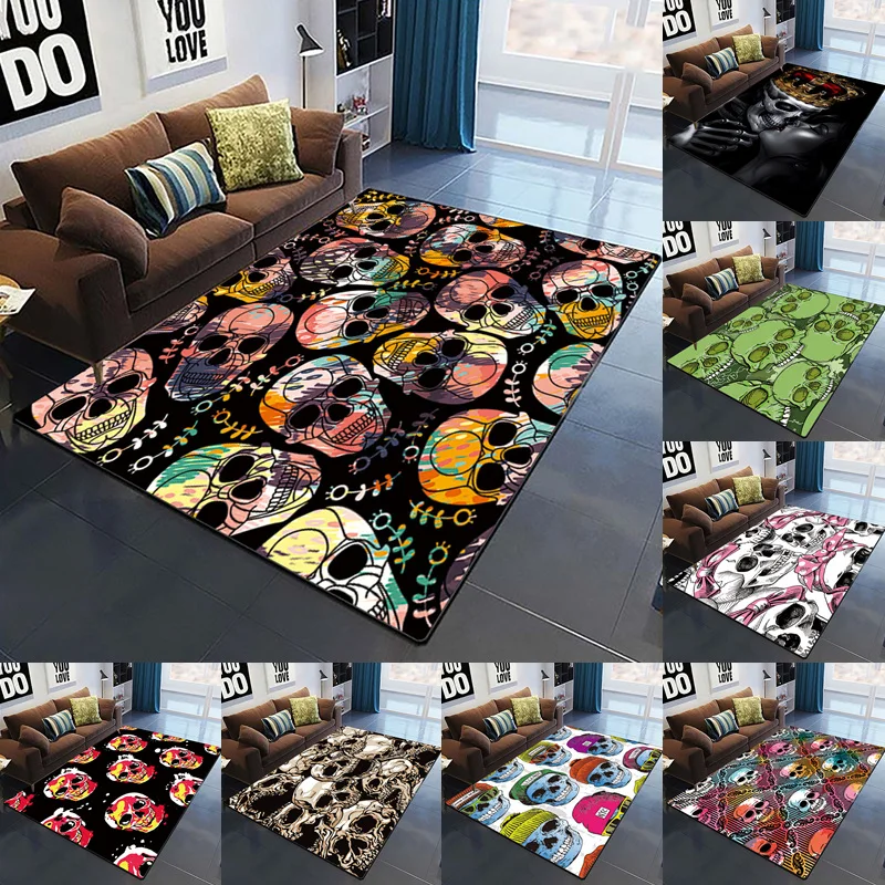 

Skull custom carpet Yoga mat children's crawling mat washroom floor mat living room area rug games area doormat rugs floor mats