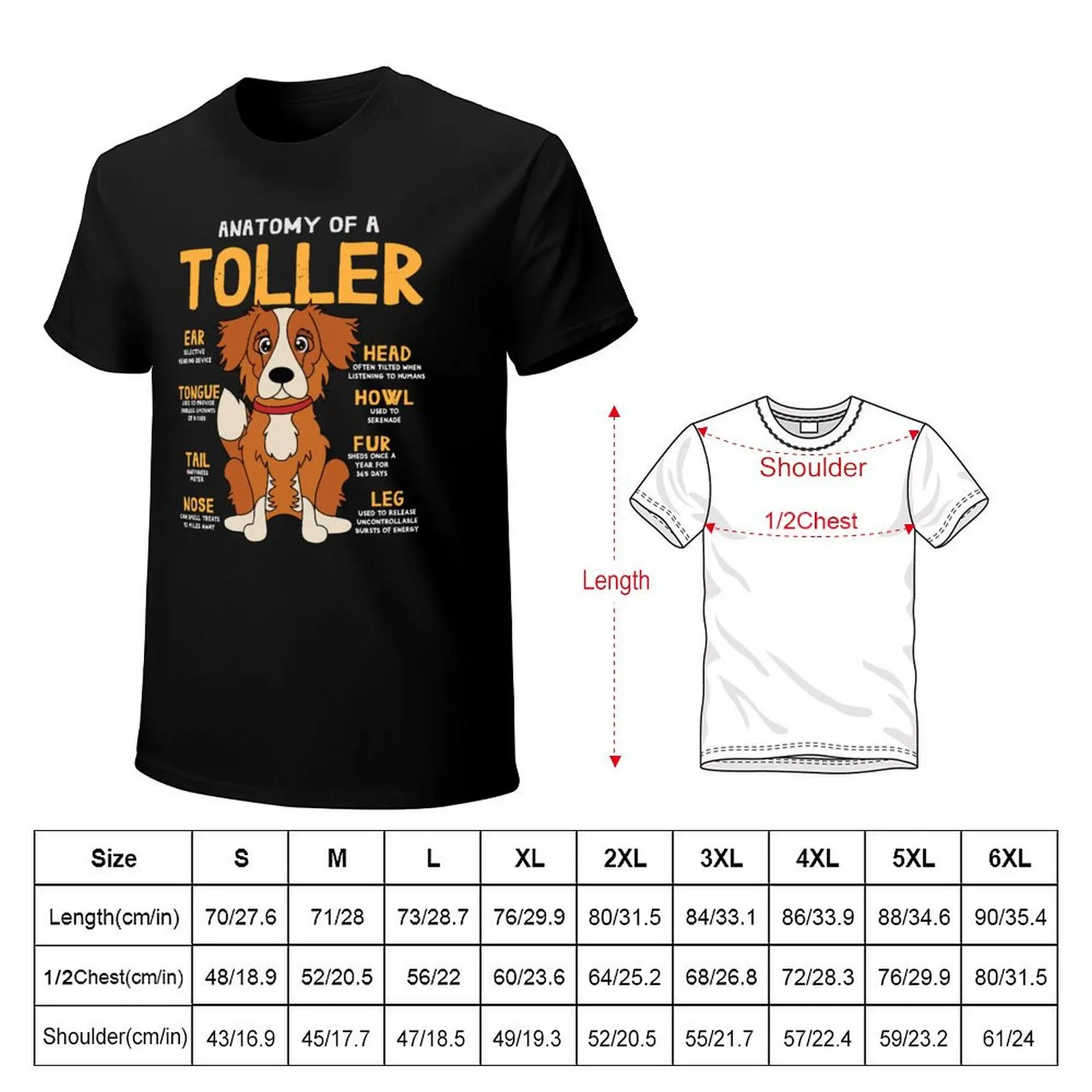 Футболка Anatomy of Toller Dog для любителей спорта блузка летняя одежда мужские белые