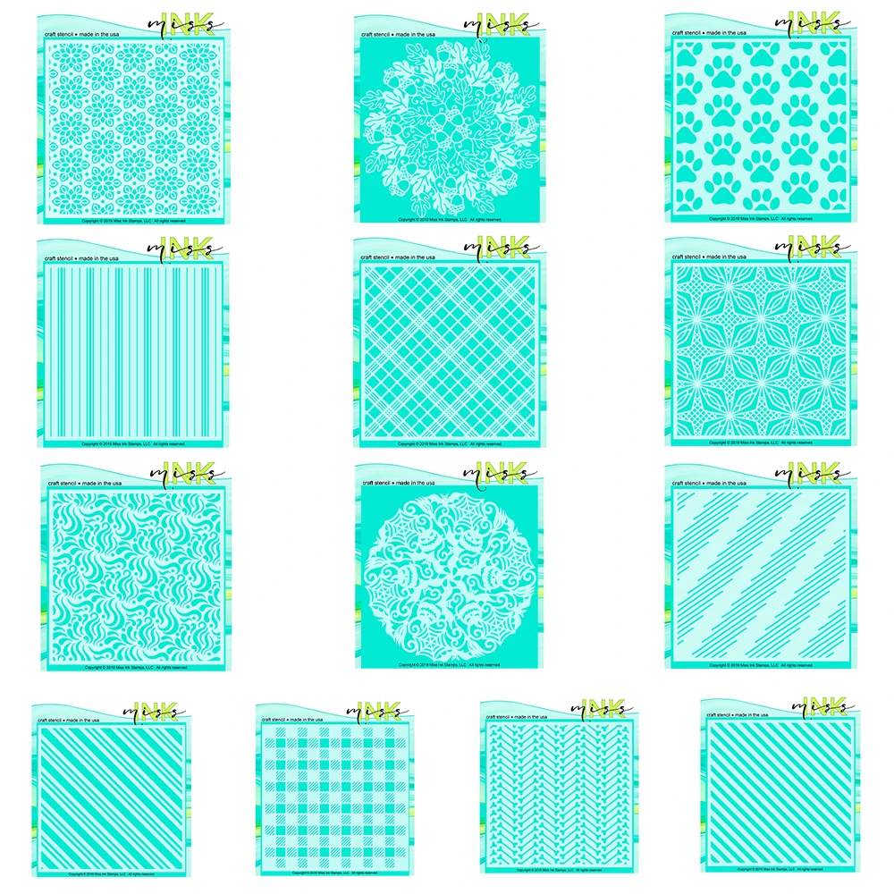 2022 New Big Paws Perfectly Plaid Fall Mandala DIY Layering Stencils for Scrapbook Color Embossing Diary Paper Decoration Mould