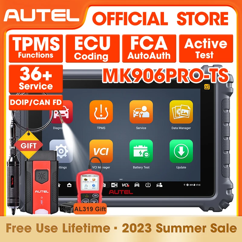 Автомобильный диагностический Autel MaxiCOM MK906 Pro-TS полный TPMS автоматический диагностический сканер инструмент для кодирования ключей обновление MS906BT/MS906TS