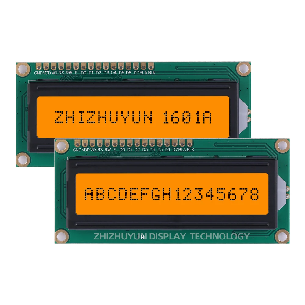 Экран ЖК-дисплея на английском языке/LCM монохромная желтая зеленая пленка 16*1 Cob