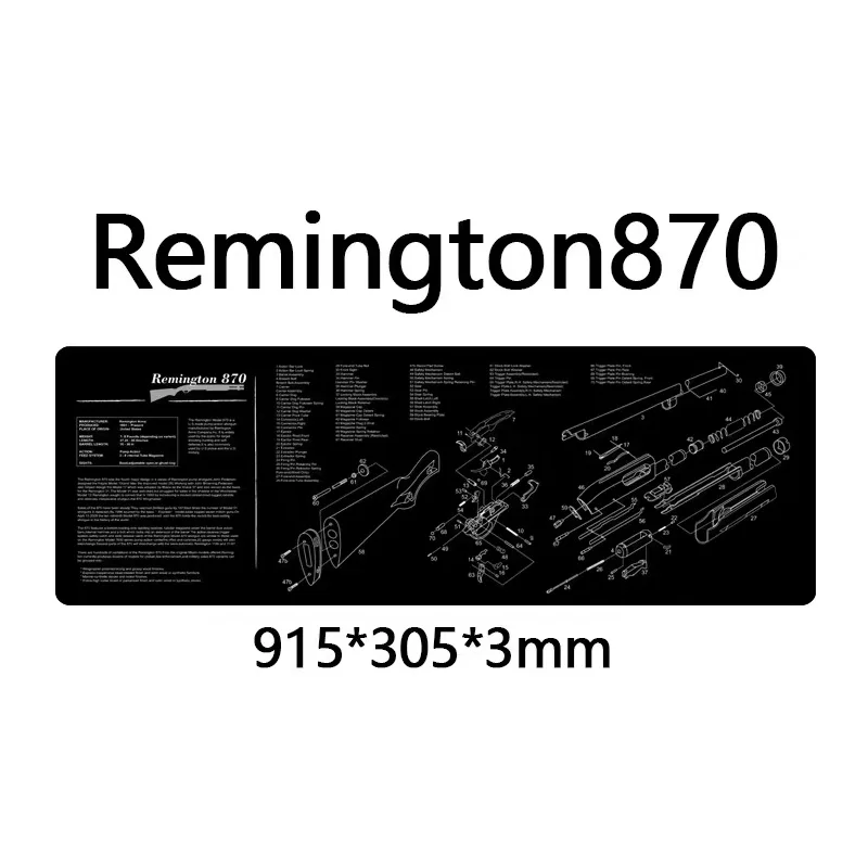 Фото AR-15 AK47 Ремингтон 870 чистящий резиновый коврик Размер 