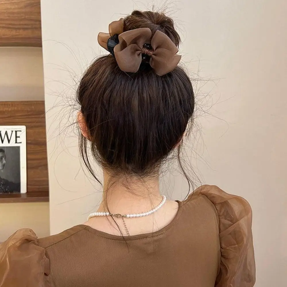 

Bowknot Mesh Bow Hair Clip Cute Gauze Korean Style Cloth Hair Crab Girls