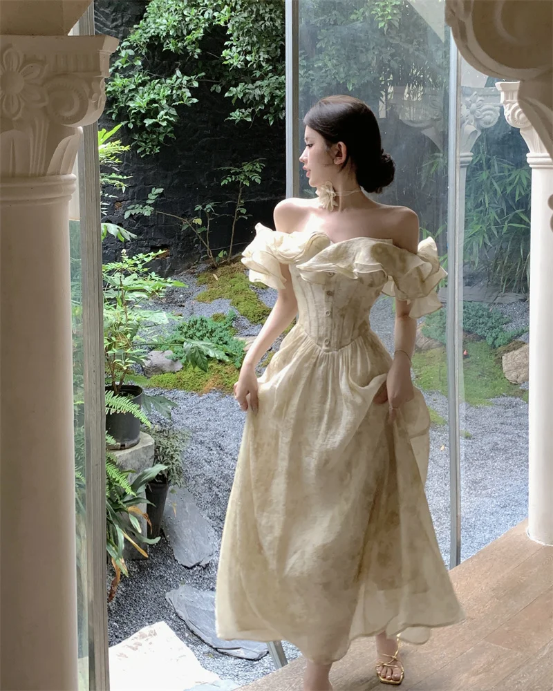 Женское винтажное платье без бретелек