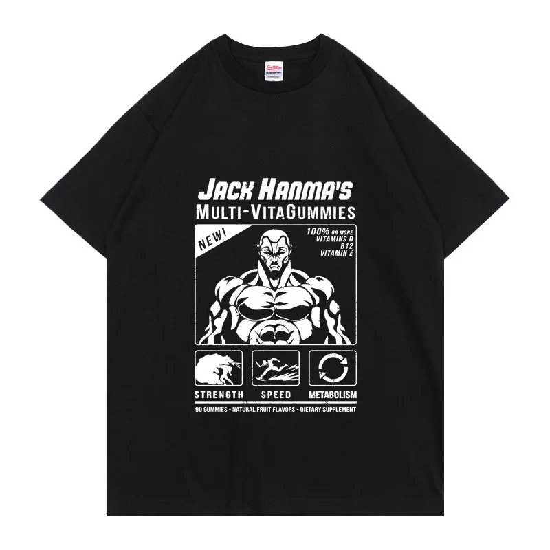 

Baki The Grappler Manga Graphics Print T-shirt Mens Hanma Yujiro Japanese Anime T Shirts Tops Anime Man Cotton Tee Short Sleeve