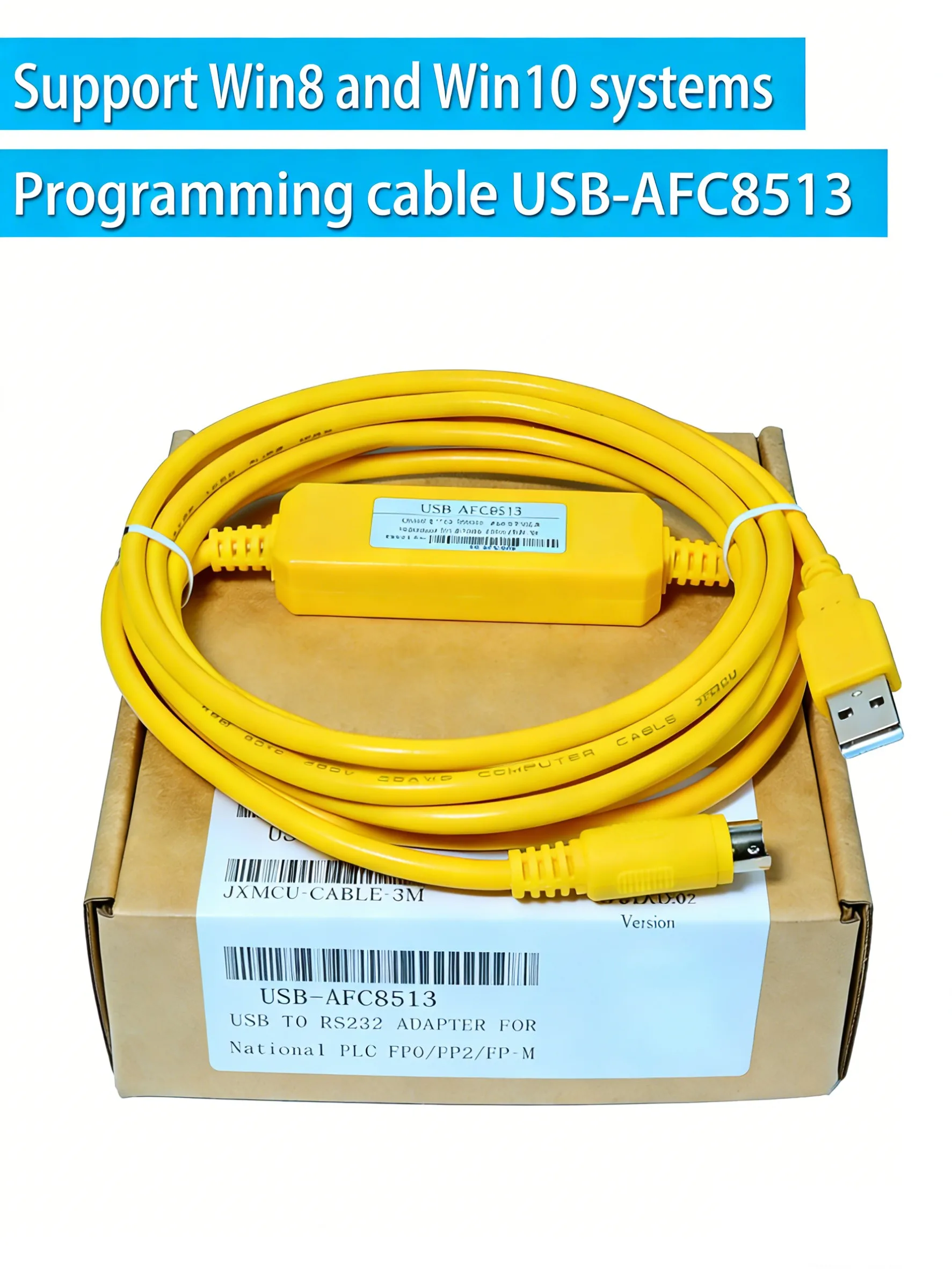 Фото Кабель для программирования USB-AFC8513 для ПЛК Panasonic FP-X, FP0, FP2, FPG и HMI 8503, кабель для загрузки программ №2