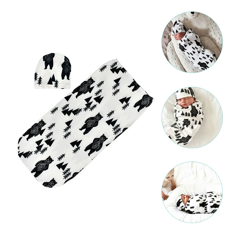

Sleeping Bag Hat Set Swaddle Sack Baby Girl Blanket Stretchy Blankets Personalized Gifts Boy