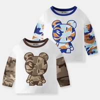 t shirt boy long sleeve casual animal bear tees spring summer autumn kids clothing for baby toddlers