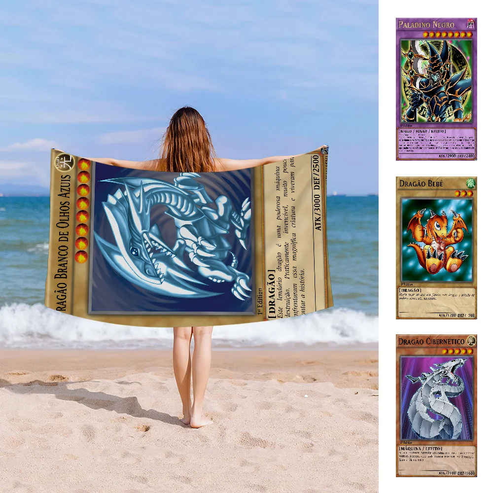 Yu-Gi-Oh MONSTER CARD Пляжное полотенце Быстросохнущее из микрофибры для йоги Плавание