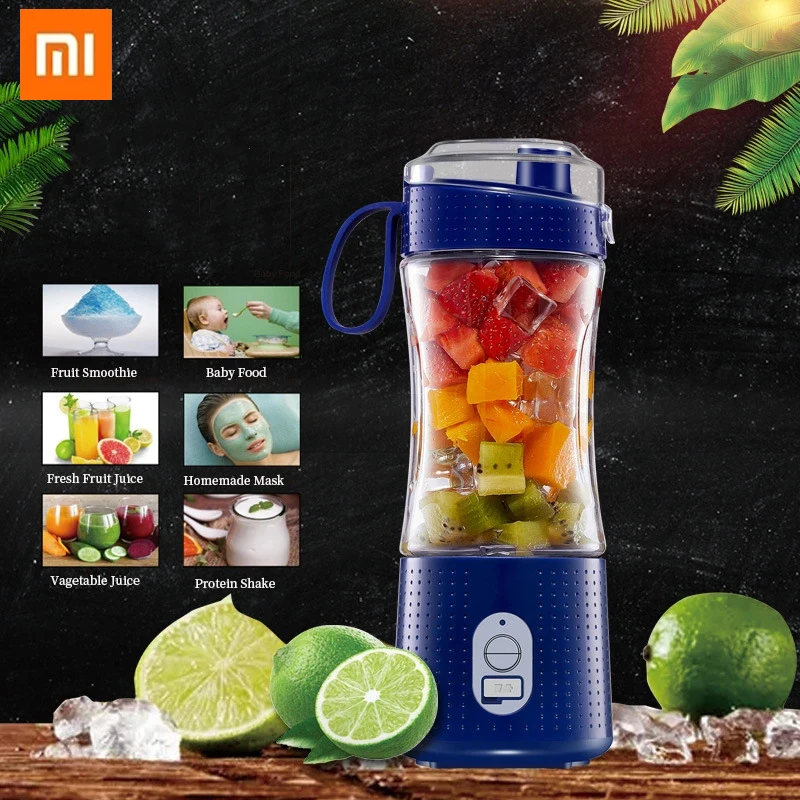 Xiaomi Portable USB Electric Fruit Juicer Handheld Smoothie Maker Blender Stirring Rechargeable Mini Food Processor Juice Blende