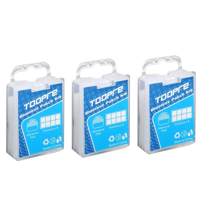 

TOOPRE 3Pack Bicycle Tire Patch Puncture Repair Kit Bicycle Tube Puncture Rubber Patches Glueless Patche For Bike Inner Tube