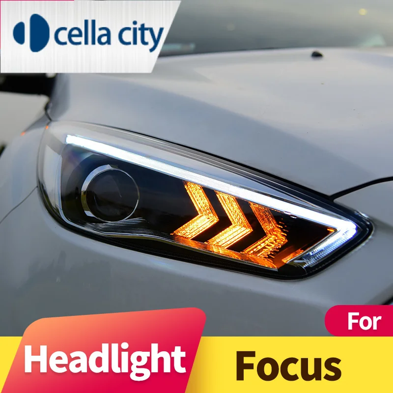 

Headlight Assembly for Ford Focus 2015-2018 Focus Mk3.5 LED DRL LED Turn Signal Xenon Low Beam High Beam