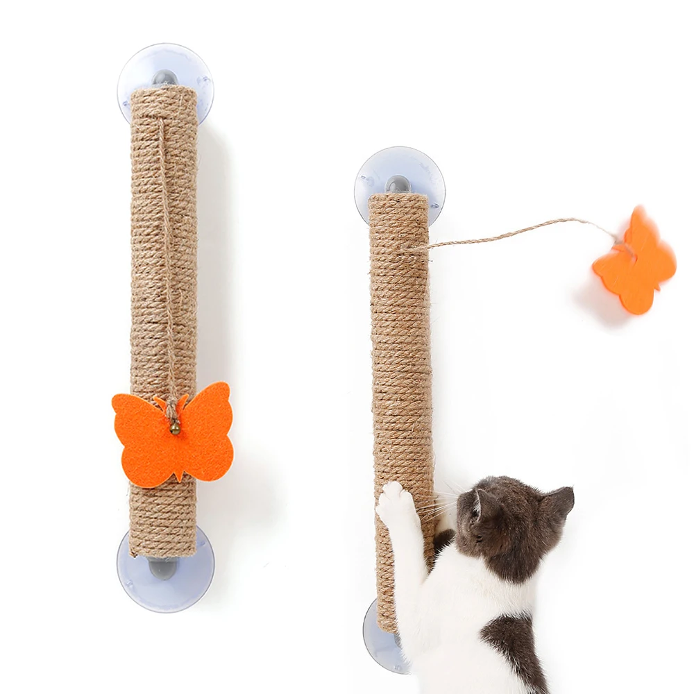 

Supplies Posts Sisal Suction Cat Wall Scratcher Jute Sucker Pet Window Kitten Scratching Cat Toys Tree Cup