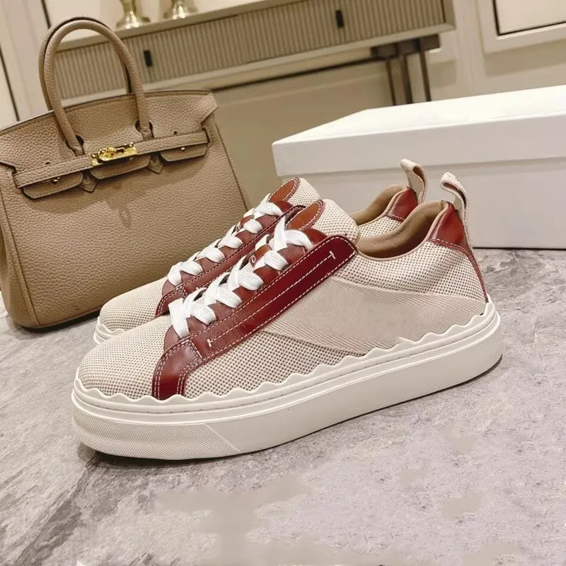 

Высококачественные дизайнерские парусиновые туфли на толстой подошве, подходящие по цвету, новинка 2023, на шнуровке, Женская Спортивная повседневная обувь на плоской подошве