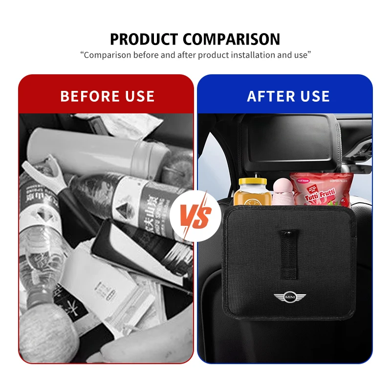 Складная мусорная корзина большой емкости на заднее сиденье автомобиля