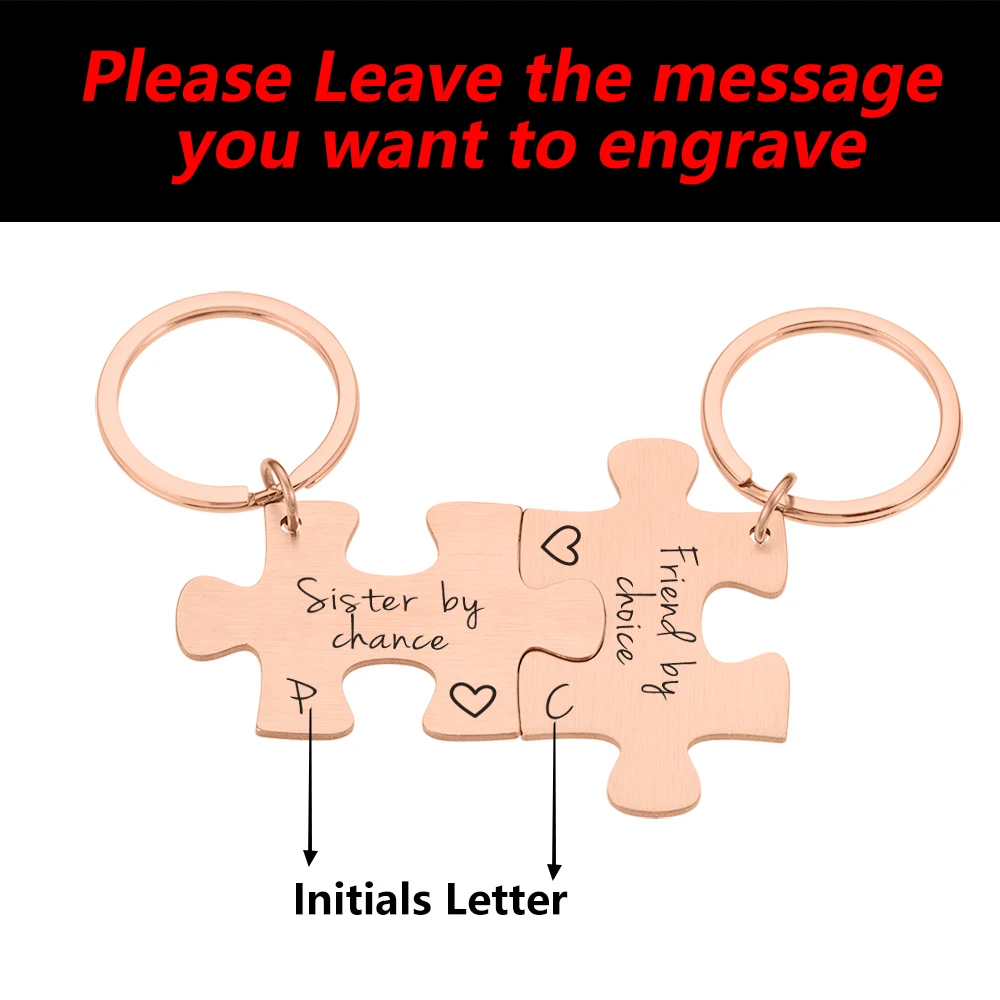 New Family Keychain Best Sisters Gift Customized Key Chain Gifts for Sister Women Girl Engraved Designer Key Ring Accessories