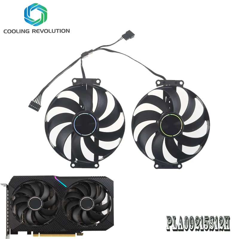 Вентилятор для видеокарты ASUS Dual GeForce RTX 3050 OC Edition, 12 В постоянного тока, 0,55 А, 6Pin, RTX3050, 87 мм
