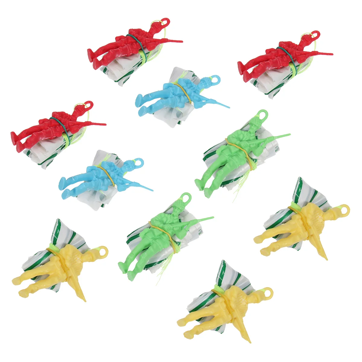 

10pcs Parachute Paratrooper Parachute Parachute Action Figure Parachute Man Figure Garden Games for Kids