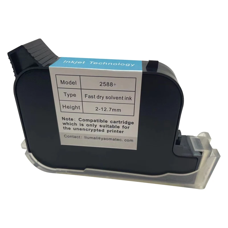 

Vilaxh 2588 Ink Cartridge Black Red Blue Green Quick Dry 12.7mm Universal Print Height for Portable Inkjet Printers