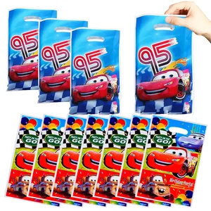 Imported Lightning McQueen Cars Birthday Party Goodies Candy Treat Bags Let’s Go Racing Baby Shower Supplie