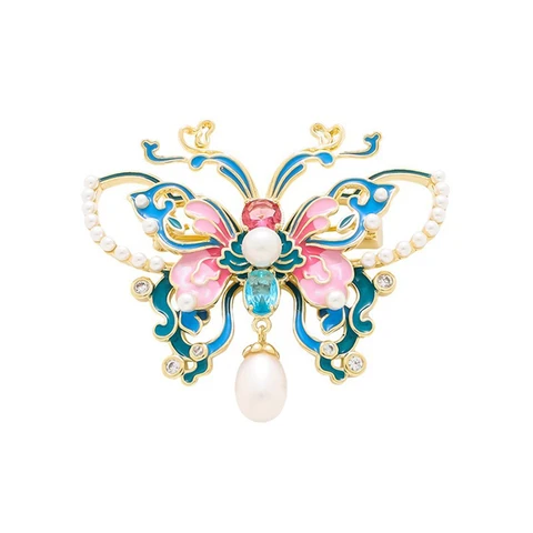 Цинковый сплав брошь бабочка