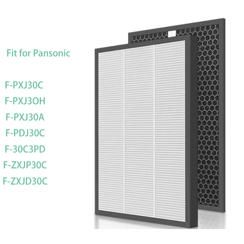 

for Panasonic Air Purifier F-PXJ30C/PDJ30C/30C3PD ZXJP/ZXJD30 HEPA Filter F-ZXJP30C Carbon Filter F-ZXJD30Z Filter 284*250*27m