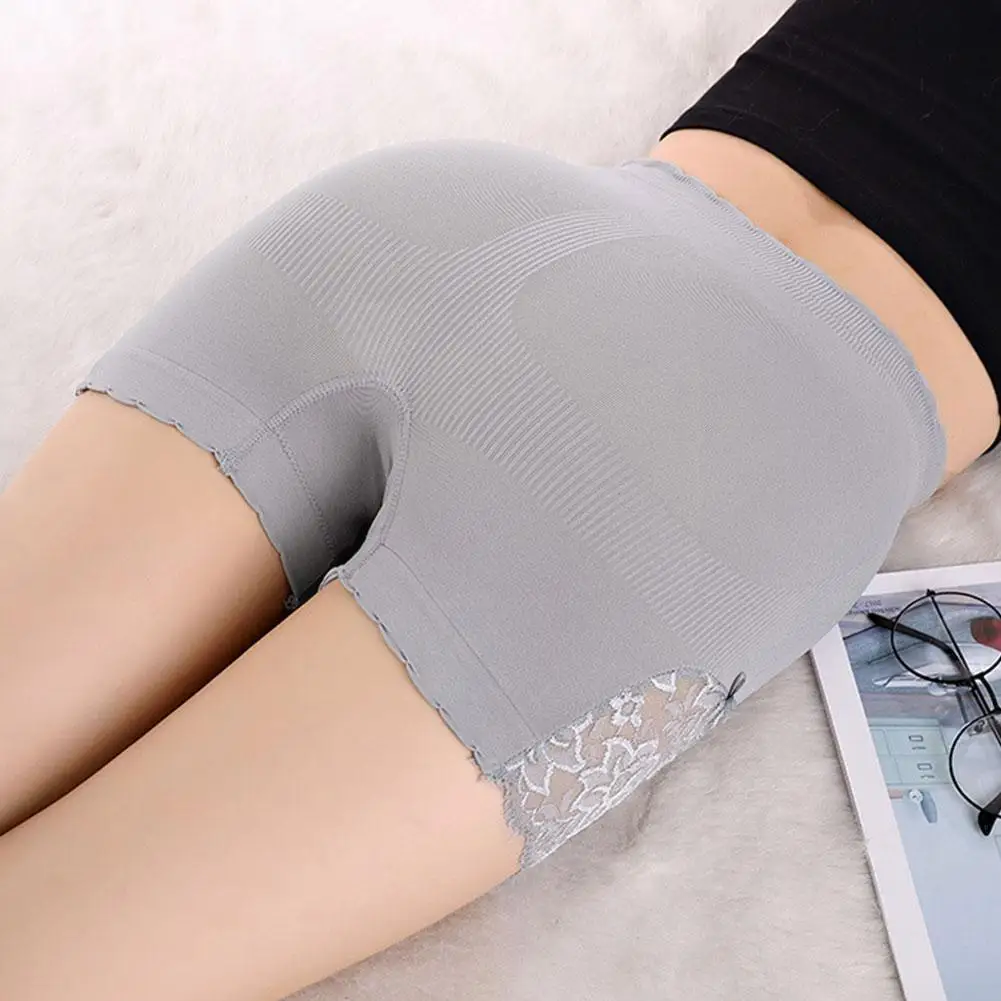 2022 Spring Female Panties Lace Seamless Safety Short Pants Lingerie Stretch Waist Shorts Slimming Women's Briefs Underwear V4a5
