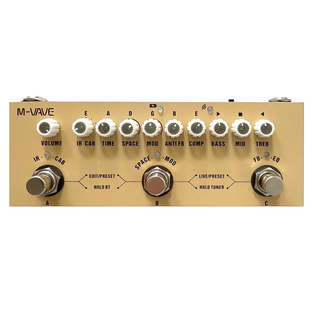 

Buit-in Battery Multi Effect Pedal Multi Effect Pedal For Electric Acoustic Guitar M-vave Cube Baby Multi Effects Pedal