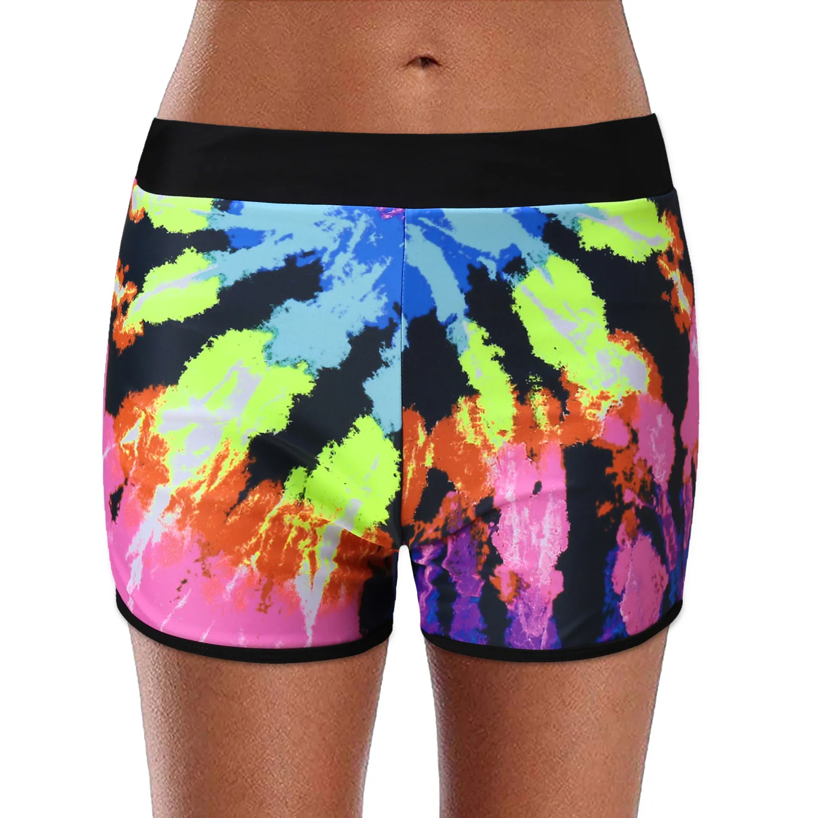

Swim Waisted Shorts Bottom Shorts Board Summer Sports Drawstring High Shorts Beach Womens Swimwears Swimwears bikini string