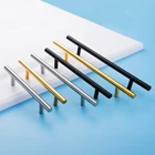 Ручка для кухонного дверная ручка для шкафа из нержавеющей стали, черная, золотая, серебряная, Т-образная