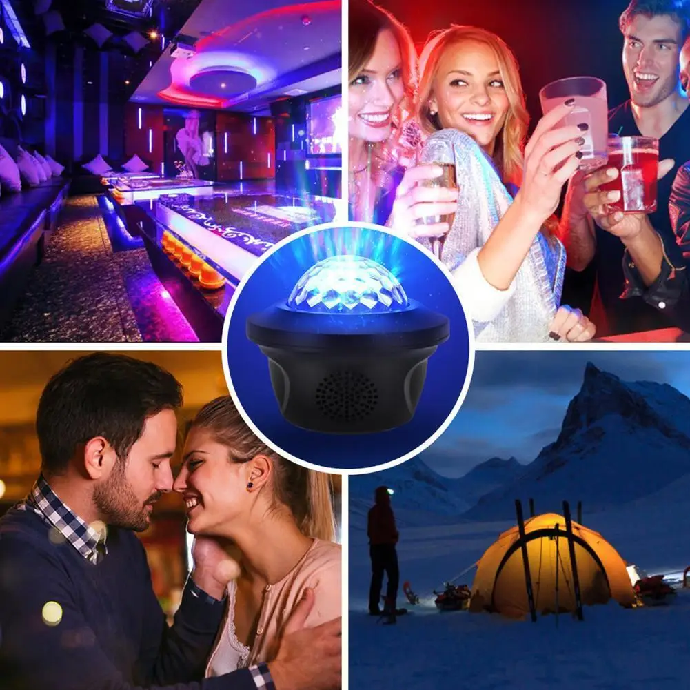 

LED Star Galaxy Projector Starry Sky Night Light Built-in Bluetooth-Speaker For Home Bedroom Decoration Kids Valentine's Da O1Y9