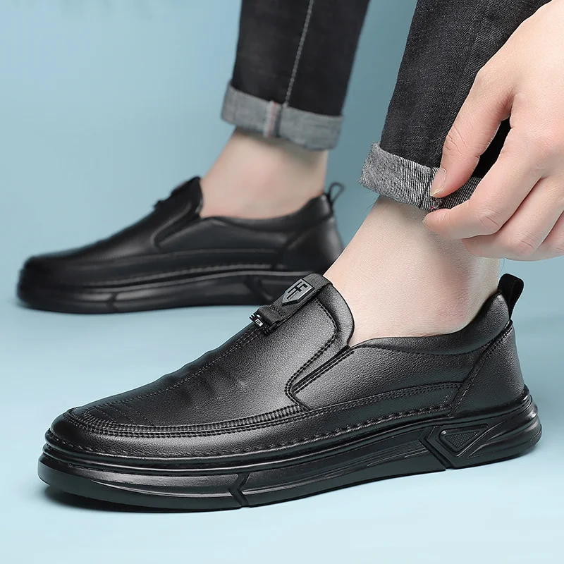 

Туфли мужские из натуральной кожи, дышащие, Повседневная Деловая обувь для вождения, весна-осень 2023