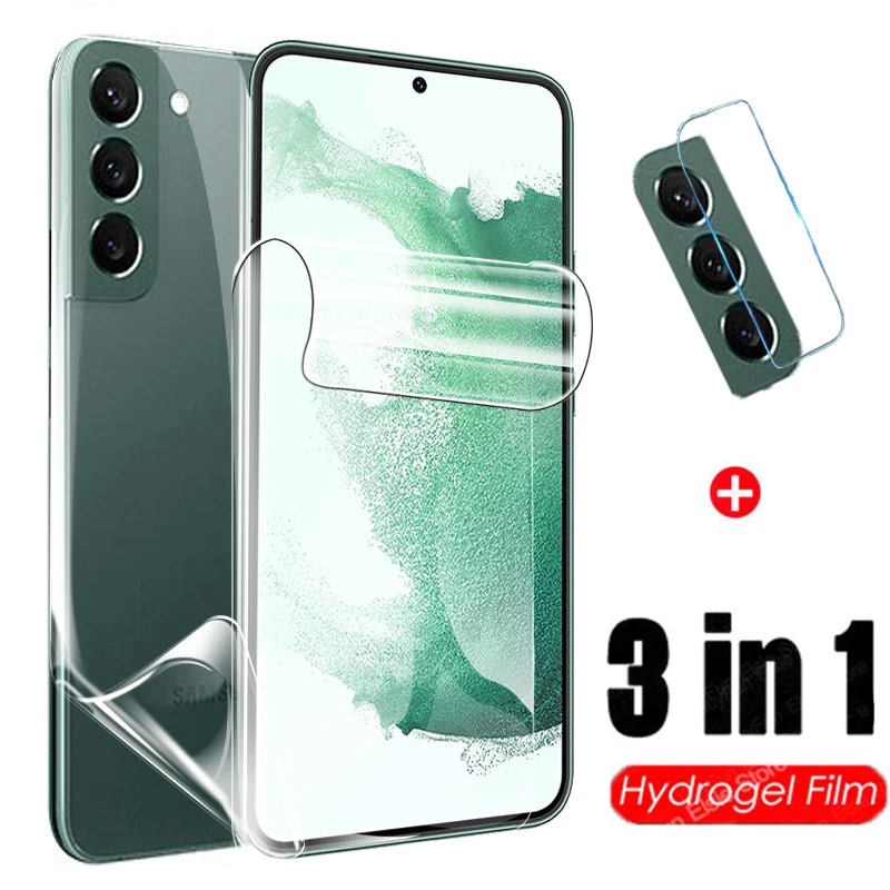 

3 in 1 Hydrogel Film For Samsung S22 Plus 5G Screen Protector Film For Galaxy S22 Plus S22Plus S22+ 5G Safety Films Not Glass