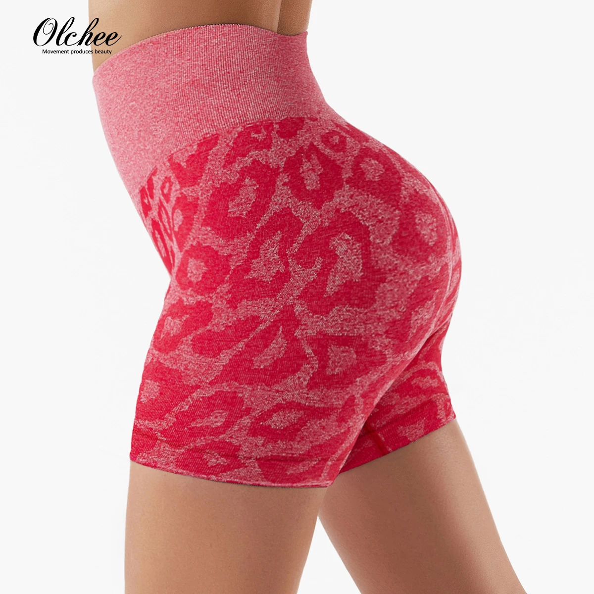 

OLCHEE Gym Yoga Shorts Seamless High Waist Women's Shorts Camouflage Fitness Sport Short Leggings Cycling Shorts Safety Pants