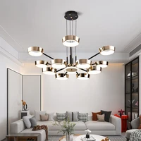 nordic style stylish led pendant lights gold metal for bedroom dining tables living room chandelier home decor lighting fixture