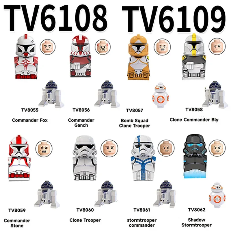 

SW TV6108TV6109 Han Solo Building blocks Little Man Commander Fox Action Figure The Boy Bricks Children's Gift Wholesales