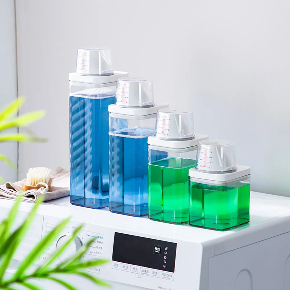 

Airtight Laundry Detergent Dispenser Leak-Proof Refillable Empty Tank For Powder Softener Bleach Storage Container 700ml-1900ml