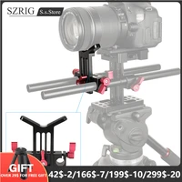 szrig pro dslr shoulder mount support rig with manfrotto quick release plate lens support tripod mount for canon nikon sony