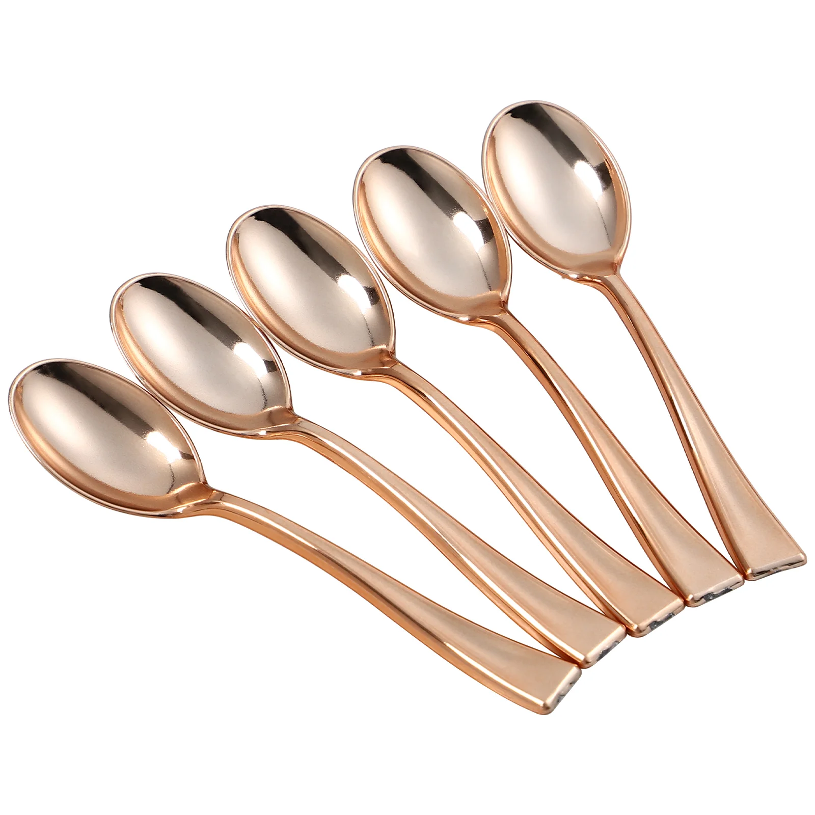 

Spoons Minigolddesserts Ice Cream Tastingdisposable Flatware Coffee Rose Dessert Jars Spoon Appetizer Serving Resuable