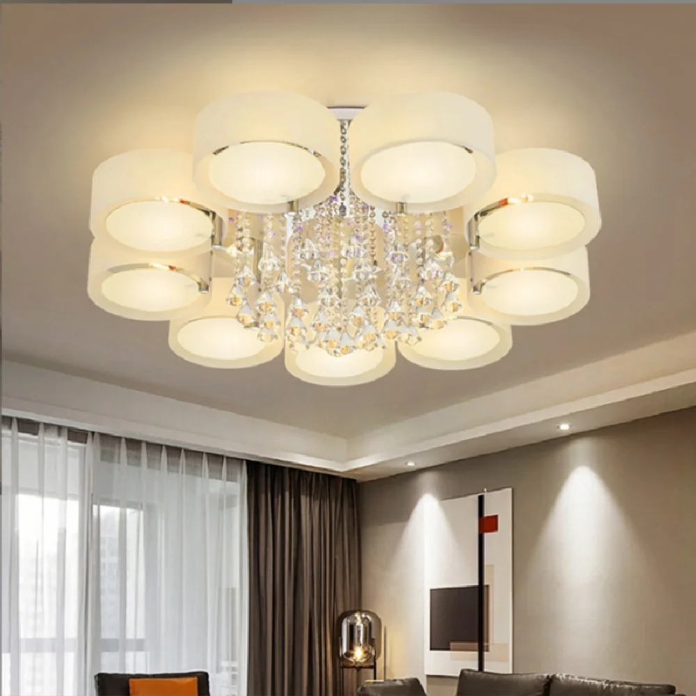 

LED pendant lamp Nordic Modern Crystal Living Room Deluxe Bedroom Study Intelligent Restaurant Indoor Decoration light